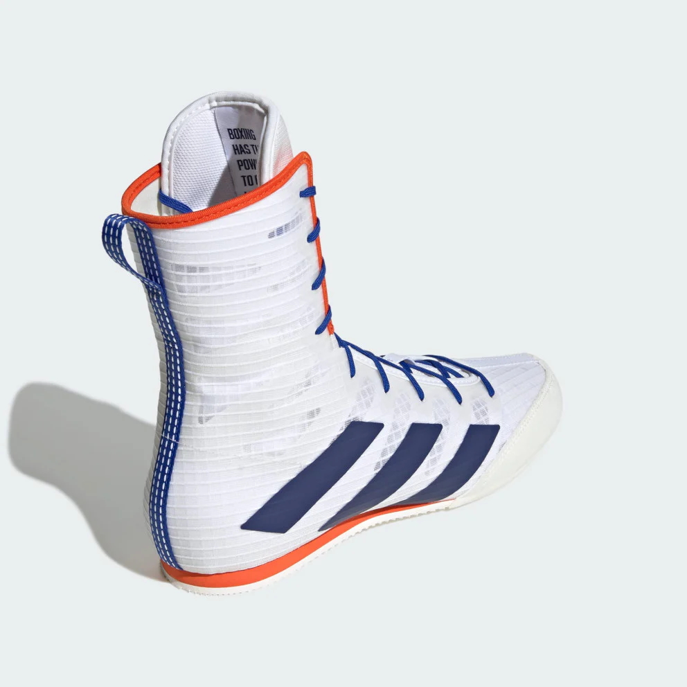 Adidas Box Hog 4 Boxing Boots - White/Dark Blue/Royal Blue - Image 2