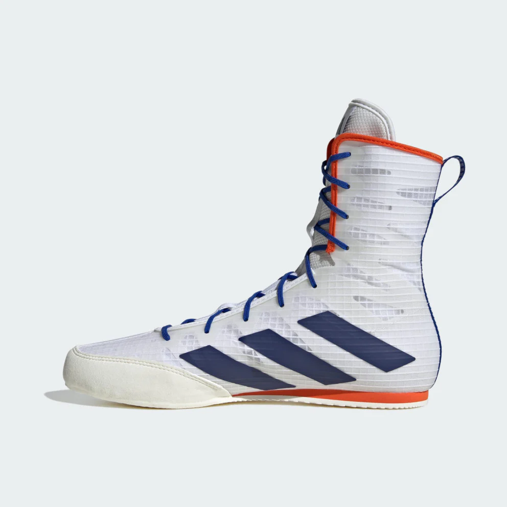 Adidas Box Hog 4 Boxing Boots - White/Dark Blue/Royal Blue - Image 4