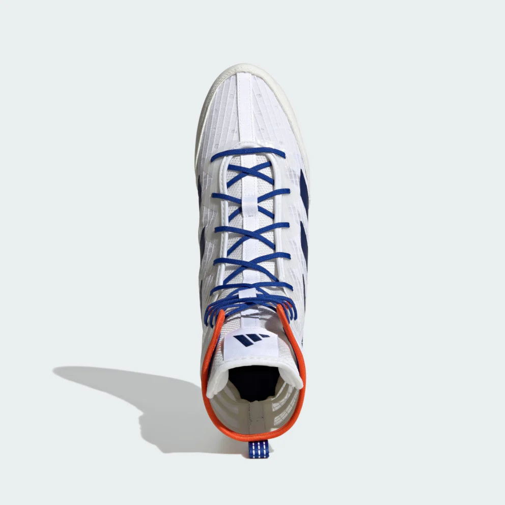 Adidas Box Hog 4 Boxing Boots - White/Dark Blue/Royal Blue - Image 5