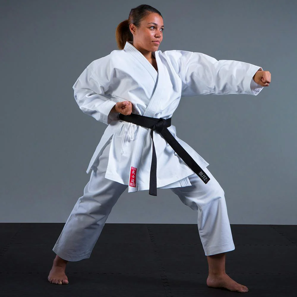 Blitz Adult Silver Tournament Kumite Karate Gi - 14oz - Image 13