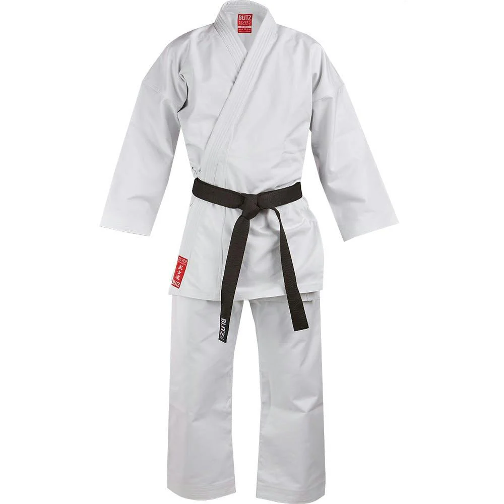 Blitz Adult Silver Tournament Kumite Karate Gi - 14oz - Image 5