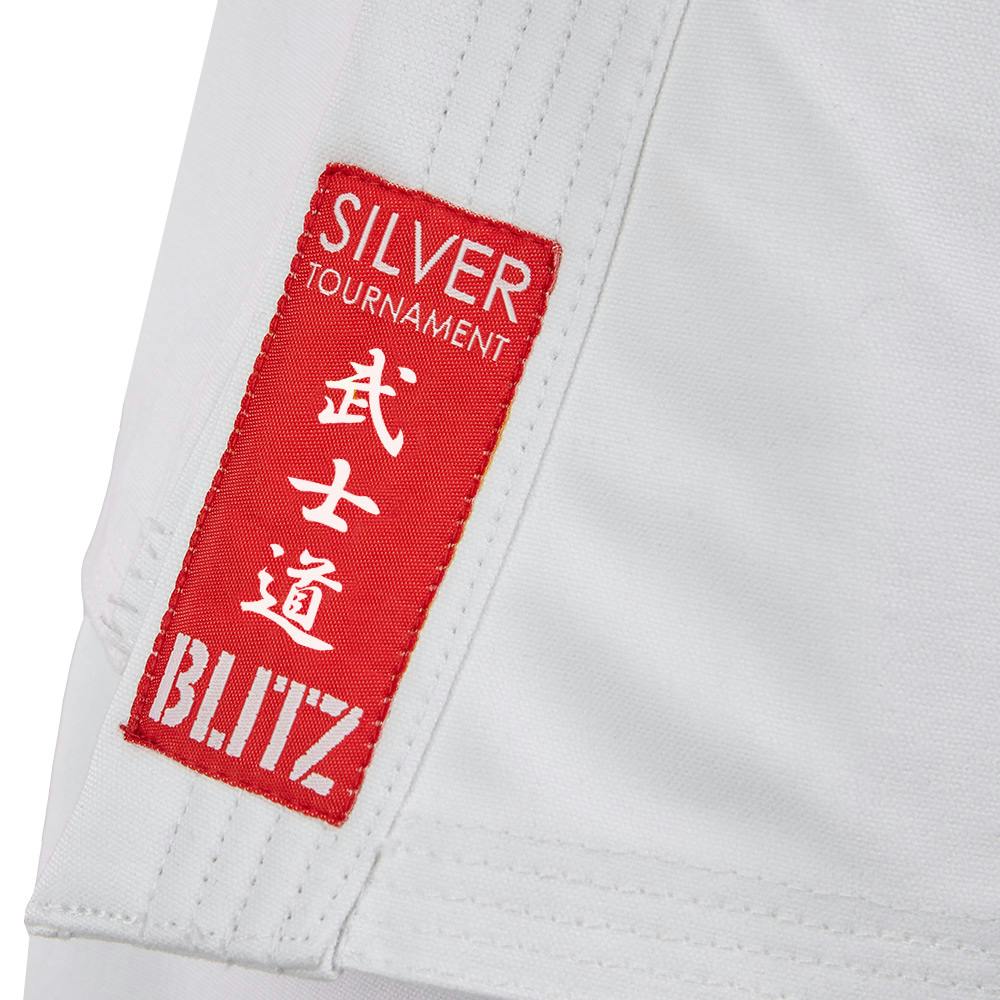 Blitz Adult Silver Tournament Kumite Karate Gi - 14oz - Image 8