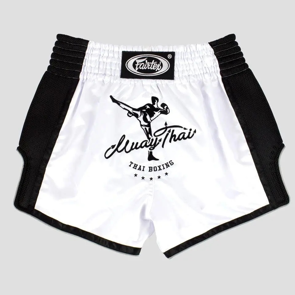 Fairtex White Slim Cut Muay Thai Shorts - Image 2