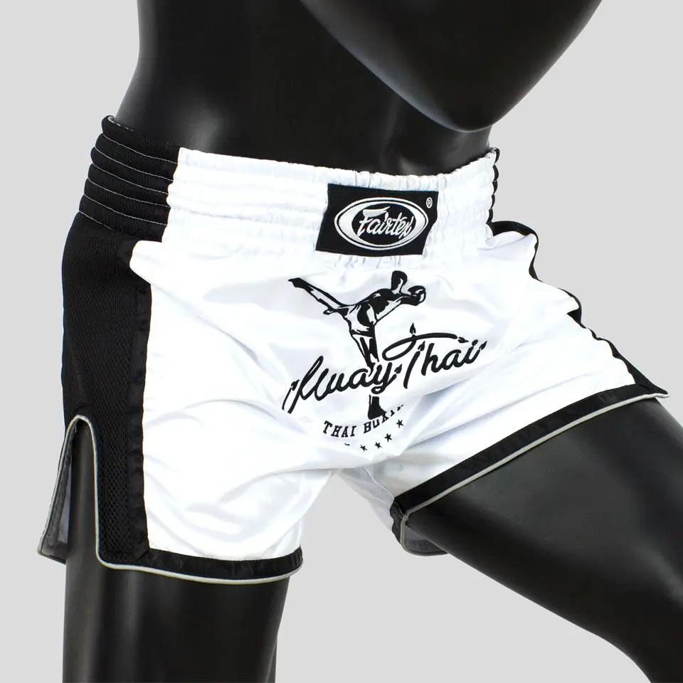 Fairtex White Slim Cut Muay Thai Shorts - Image 3