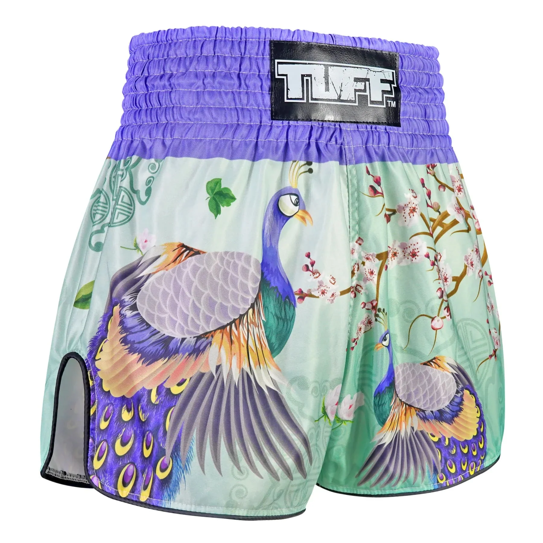 TUFF High Cut Retro Style Shorts - Yugana Kujaku The Elegance Peacock - Image 2