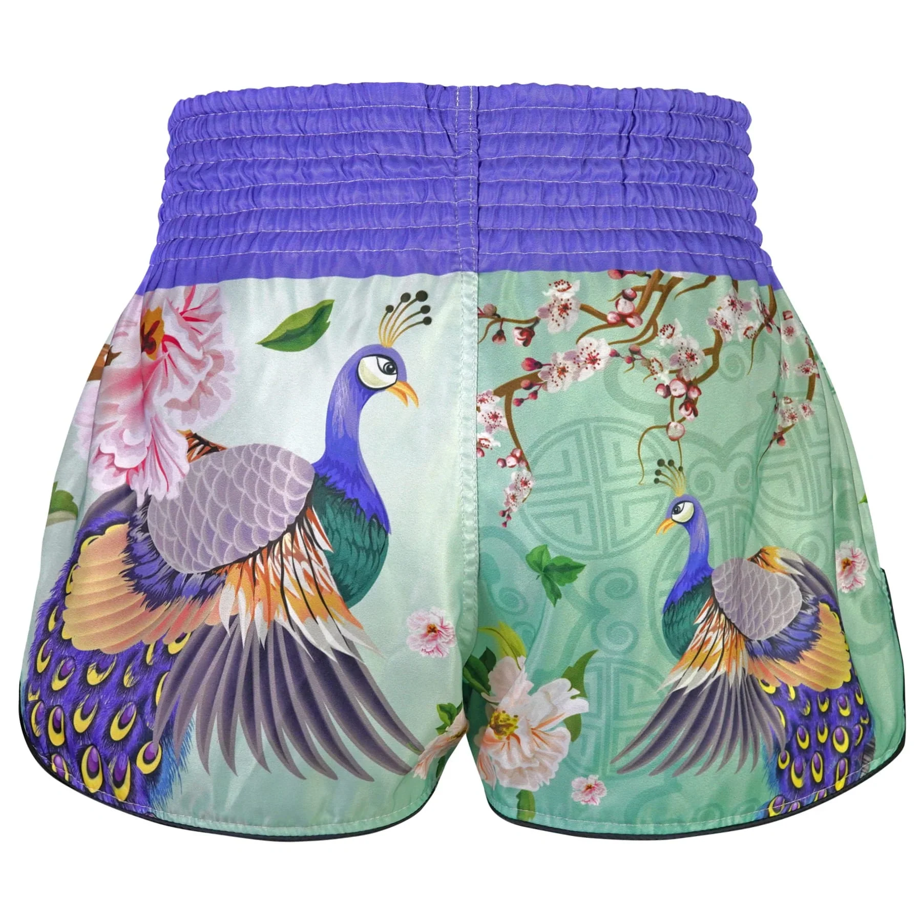 TUFF High Cut Retro Style Shorts - Yugana Kujaku The Elegance Peacock - Image 4