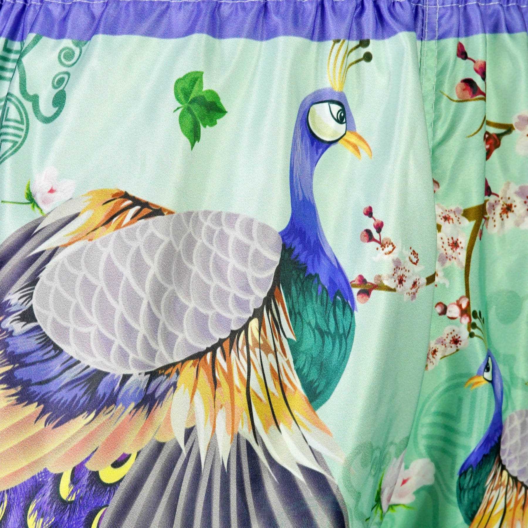 TUFF High Cut Retro Style Shorts - Yugana Kujaku The Elegance Peacock - Image 5