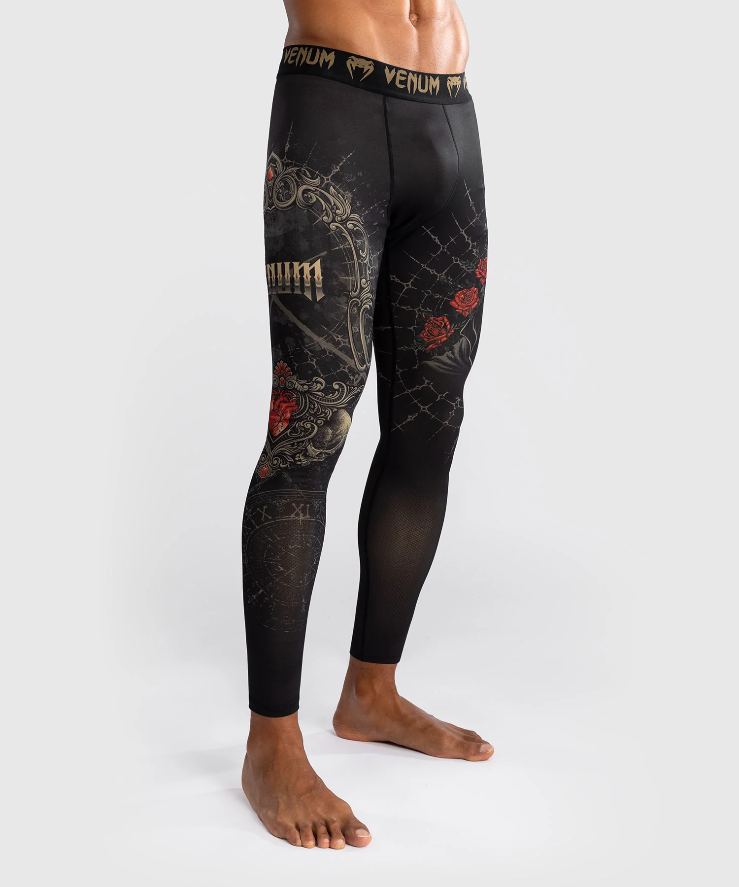 Venum Santa Muerte 5.0 Men’s Spats - Deep Black/Gold - Image 2