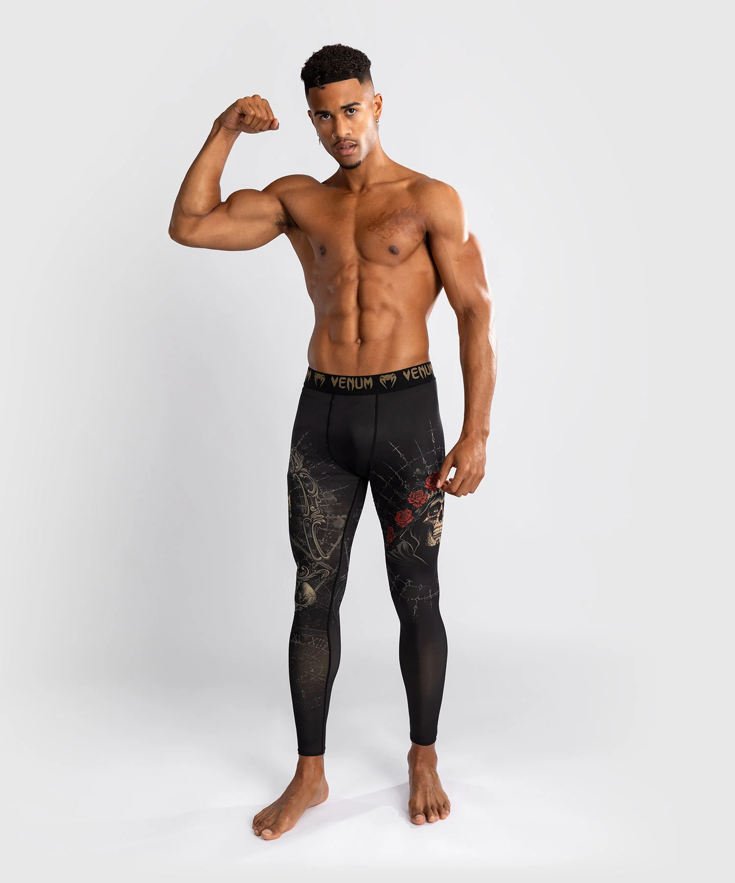 Venum Santa Muerte 5.0 Men’s Spats - Deep Black/Gold - Image 4
