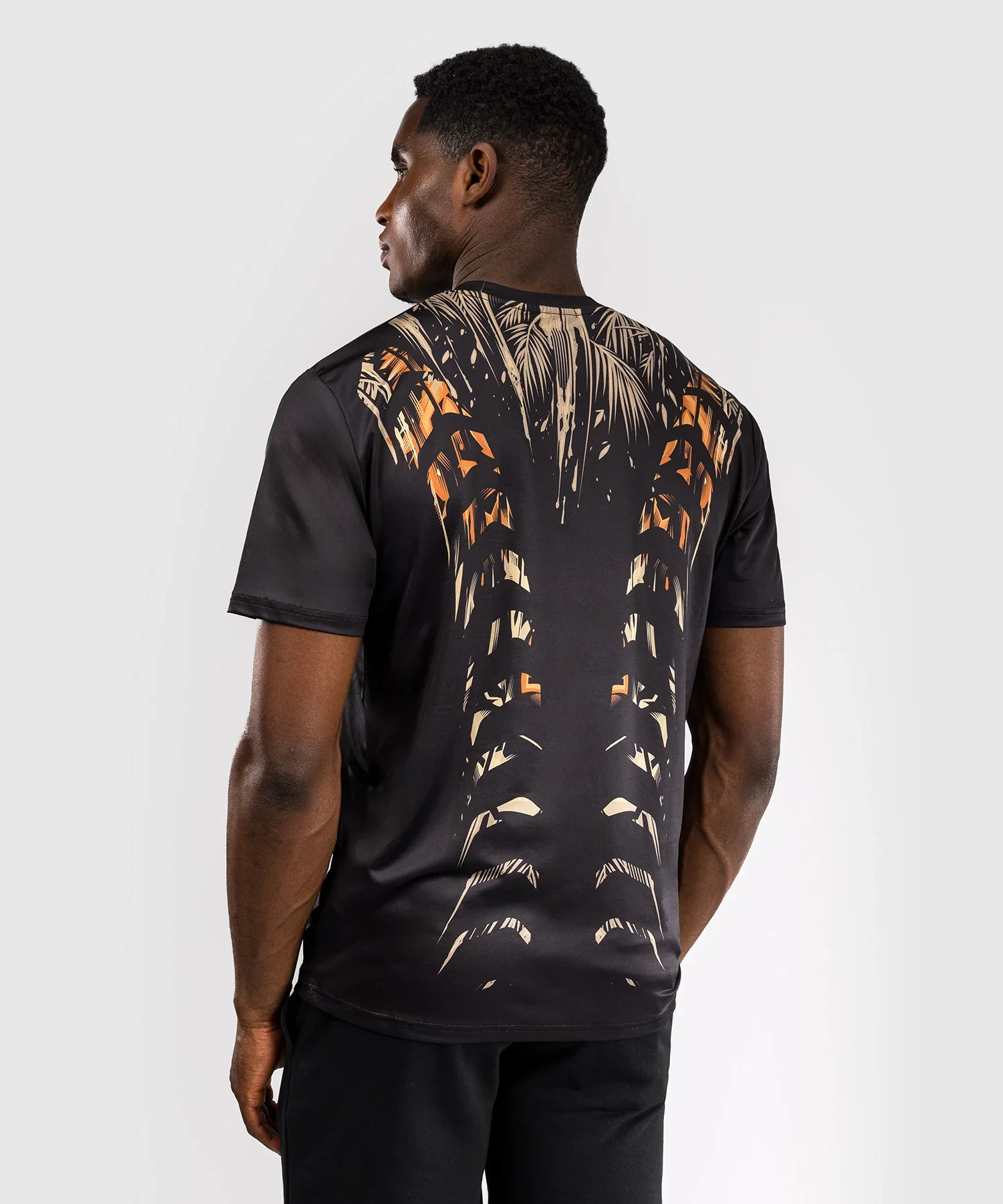 Venum Tiger Men's Dry Tech T-Shirt - Black/Neon Orange - Image 3