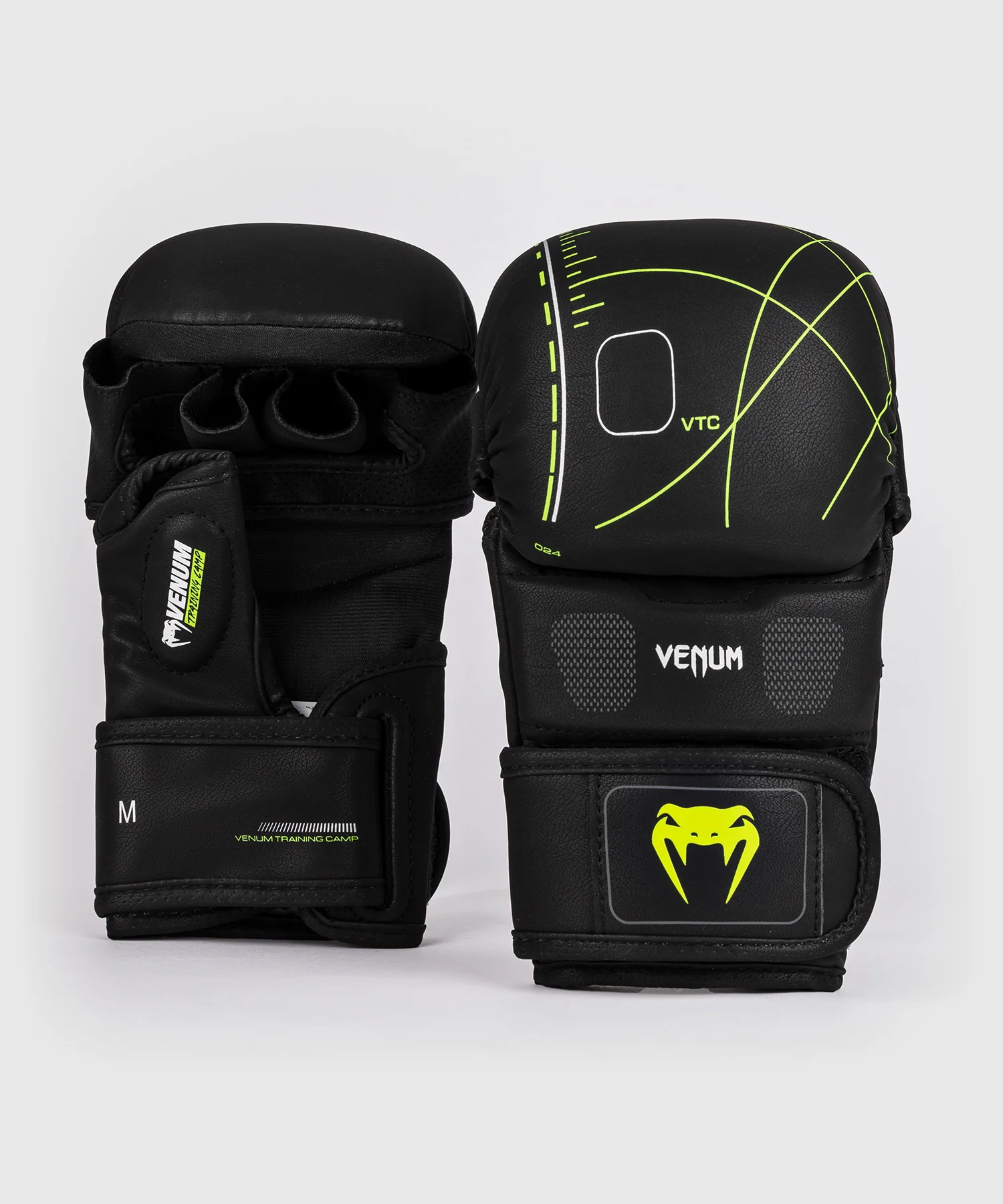 Venum Training Camp 4.0 MMA Sparring Gloves - Black/Neon Green - Image 2